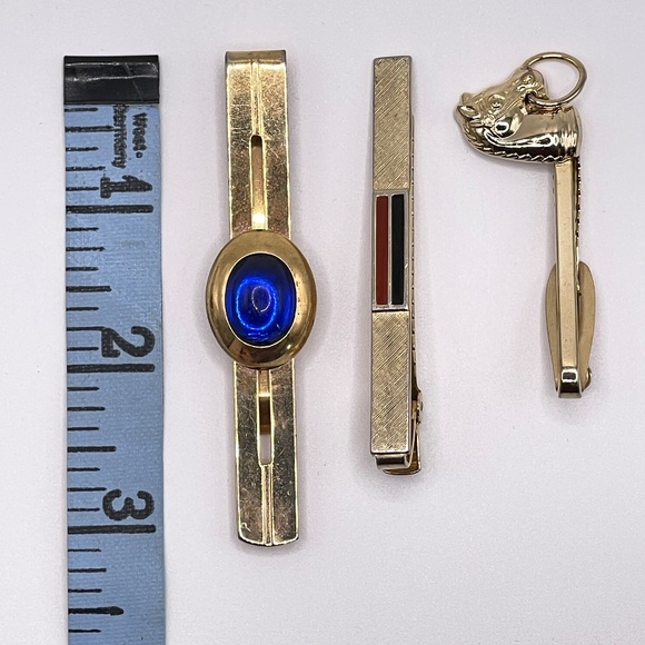 Vintage Signed Lot Tie Bars 3 Cufflinks 2 Pr Hickok Dante LaMode Anson - Picture 9 of 15